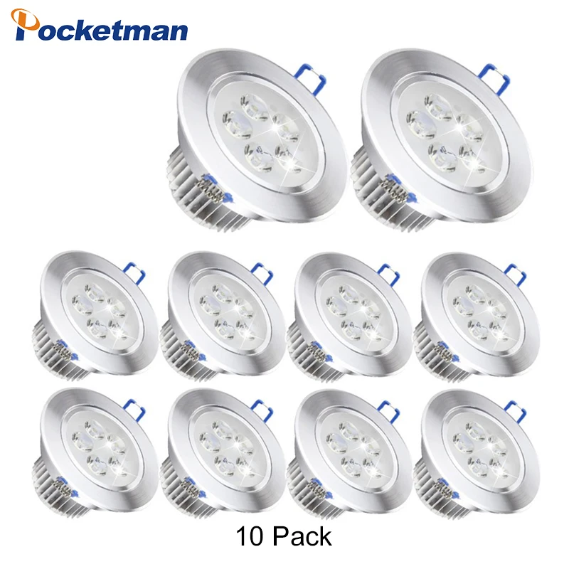 

10pcs/lot Led Downlights 9W 12W 15W 220V 110V LED Ceiling Downlight Lamps Spot Recessed Down light Bulb Home Indoor Lighting