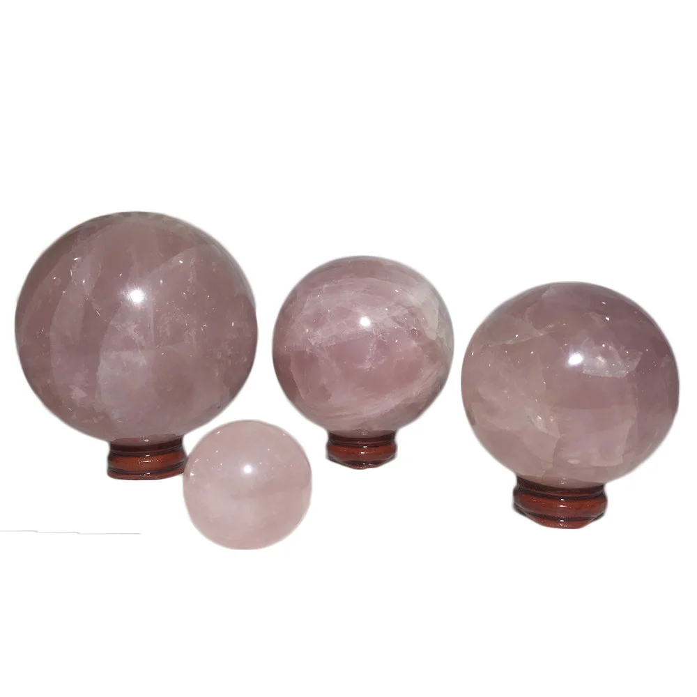Натуральный камень розовый кварц хрустальный шар для домашнего декора Рейки
