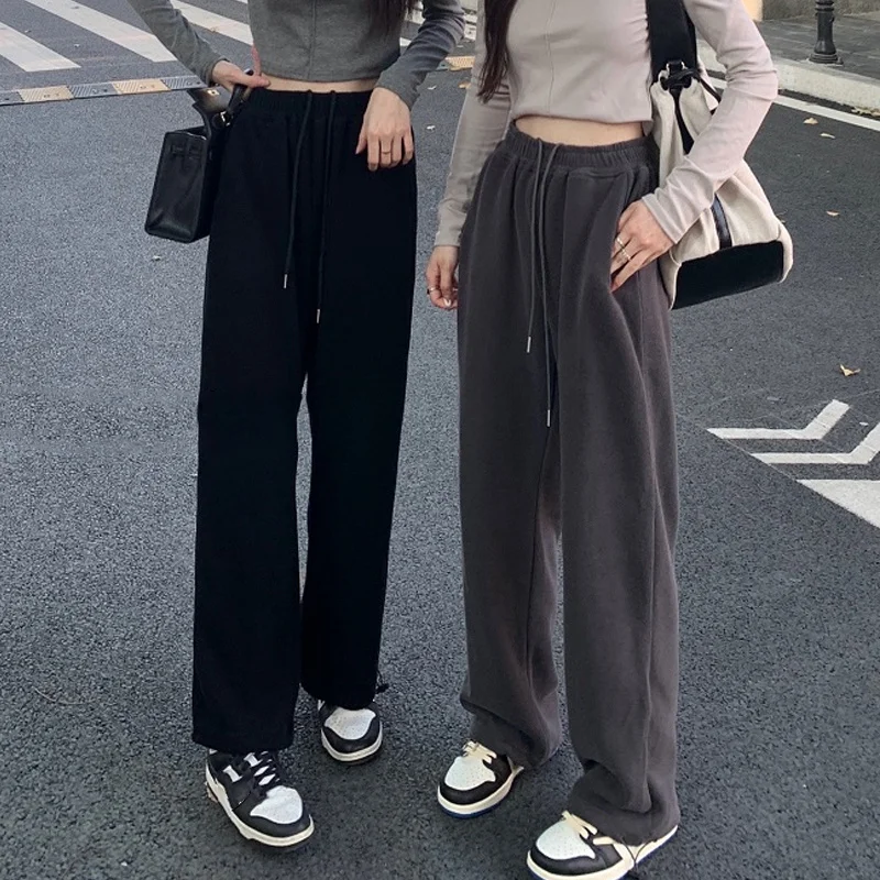 

Grey Sweatpants Women's Spring and Autumn Loose Leggings 2021 New Small High Waist Straight Casual Pants