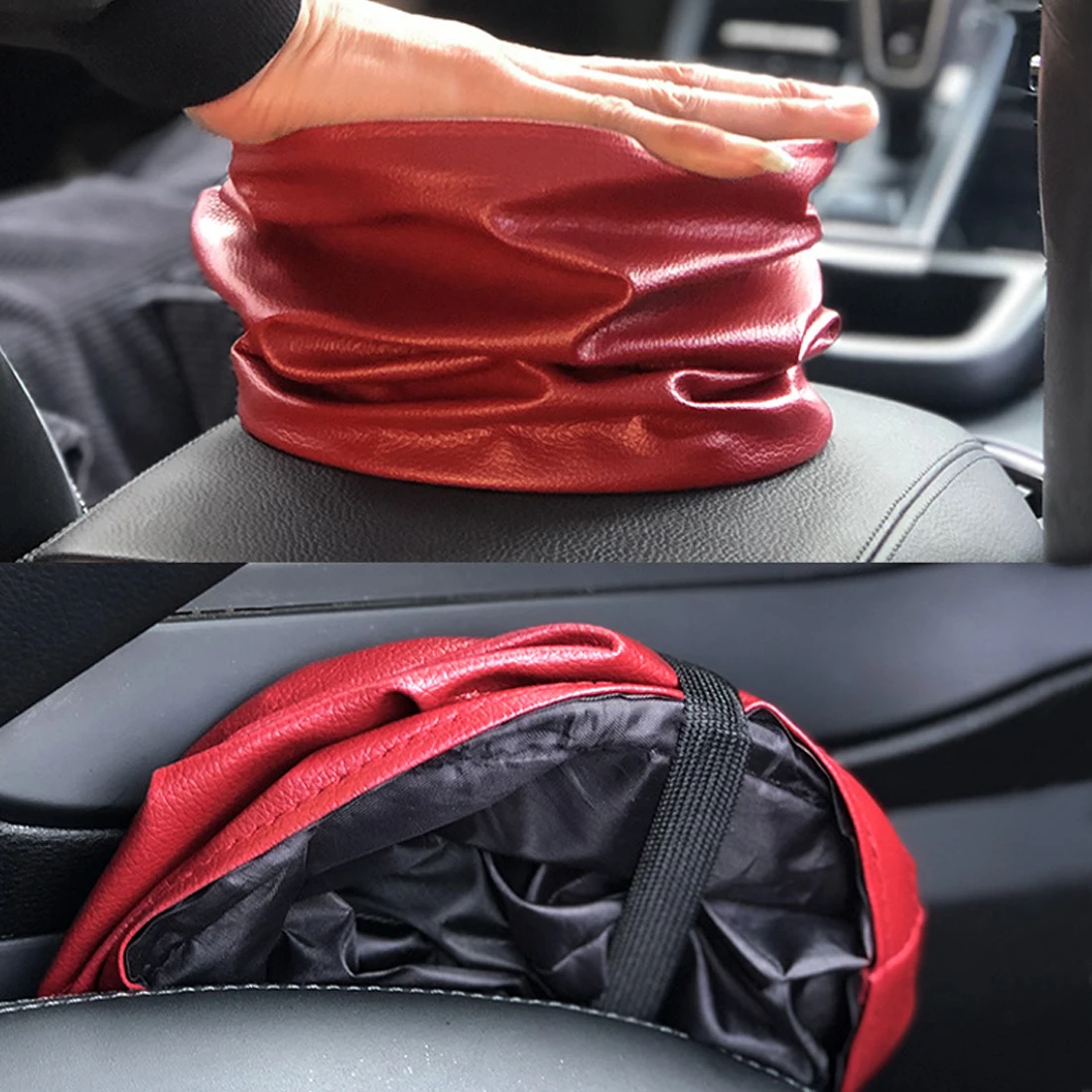 

Waterproof Car Garbage Trash Bin Storage Basket Folding Interior Rubbish Container For Waste Organizer Holder Auto Accessories