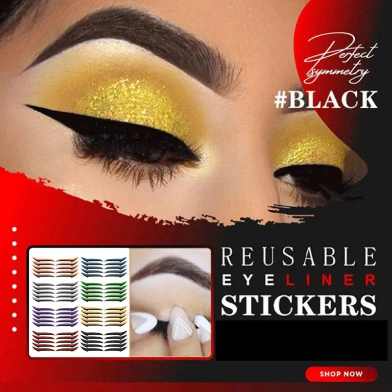 

Glitter Eyeliner Sticker Natural Long False Eyelashes Eye Makeup Sticker Fake Eyelashes Set Eye liner Korean Makeup Cosmetics
