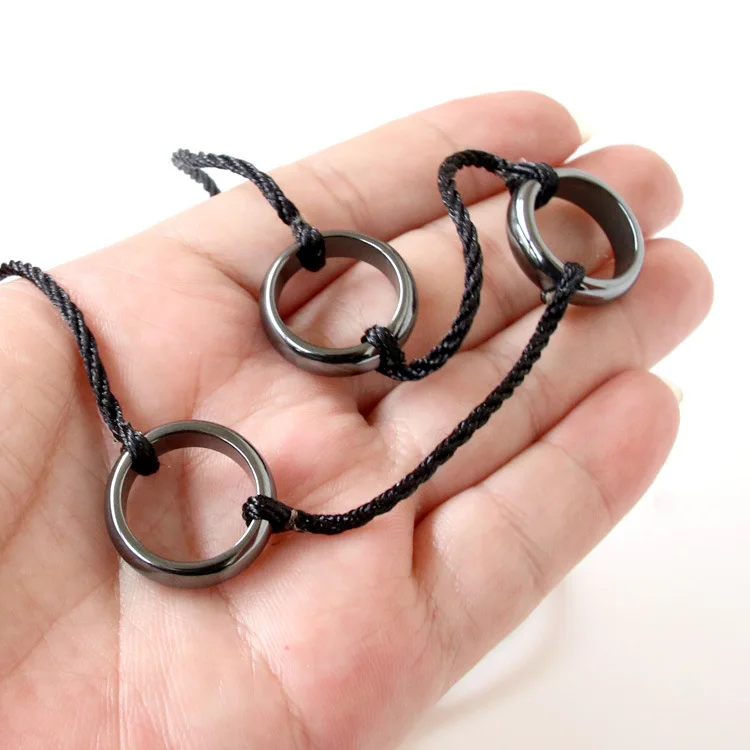 Японское аниме 3 кольца из титановой стали кулон Косплей|Ожерелья с подвеской| |