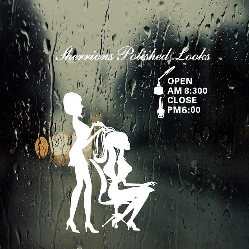 Бизнес часы Парикмахерская Наклейка на стену ножницы виниловые наклейки декор