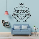 Наклейка на стену для тату-салона, Виниловая наклейка на окно для салона, тату-салона, магазина, студийных инструментов, красивое искусство, декор WL386