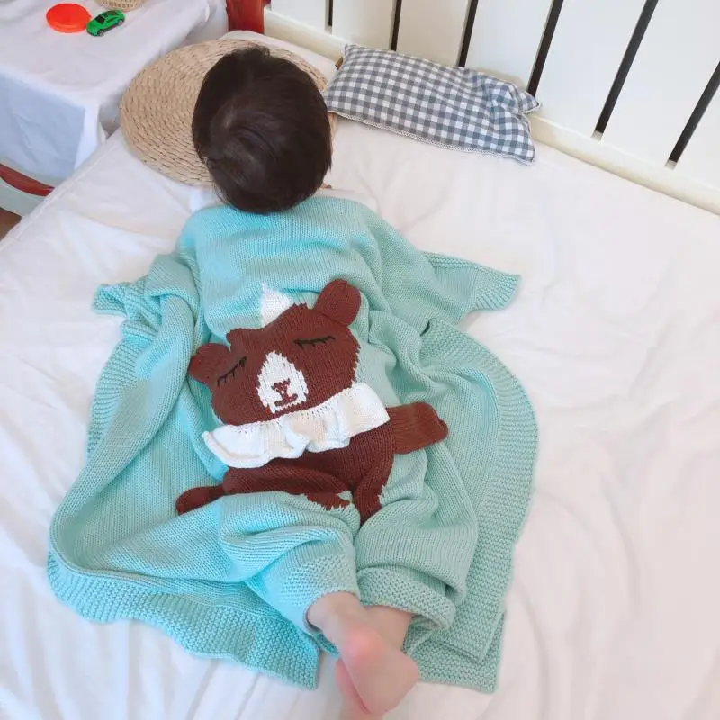 Детское покрытое одеяло для новорожденных из чистого хлопка детские одеяла