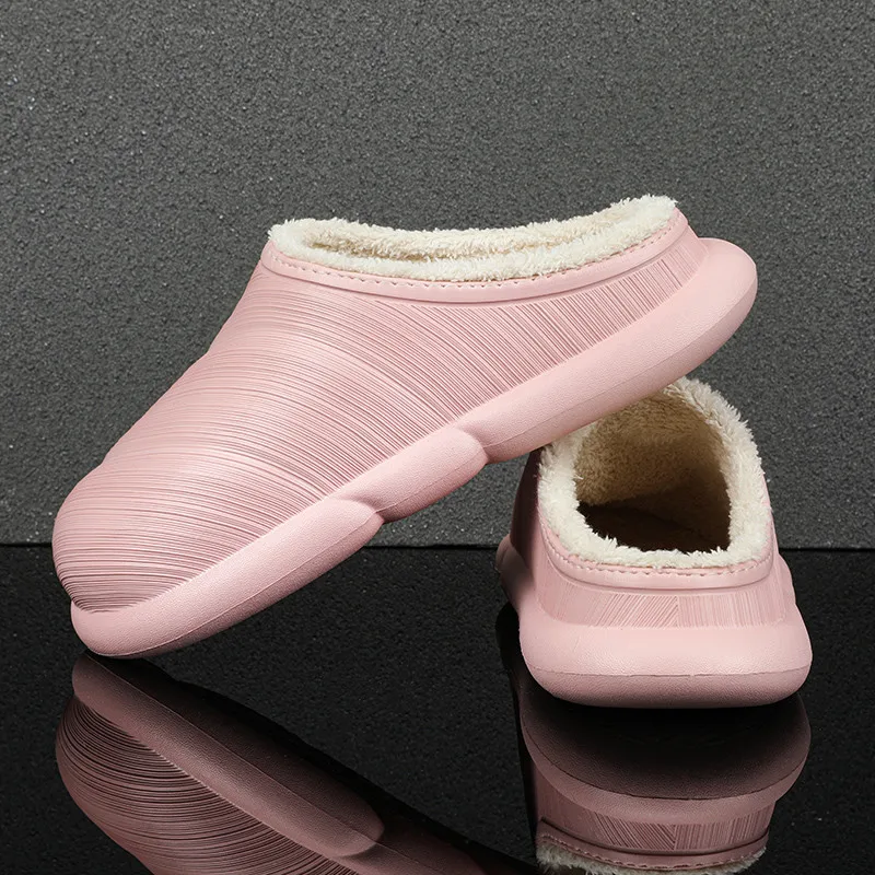 

Hot Sale Winter Pink Home Fur Slippers Women Casual Unisex Plush Indoor Slippers Flat Comfortable Women Slides zapatillas casa