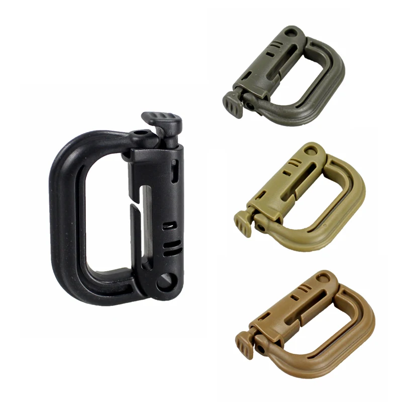 Карабин армейский D-ring Clip Molle лямки Пластиковый Рюкзак Пряжка защелкивающийся замок Grimlock Camp Hike горный подъем открытый