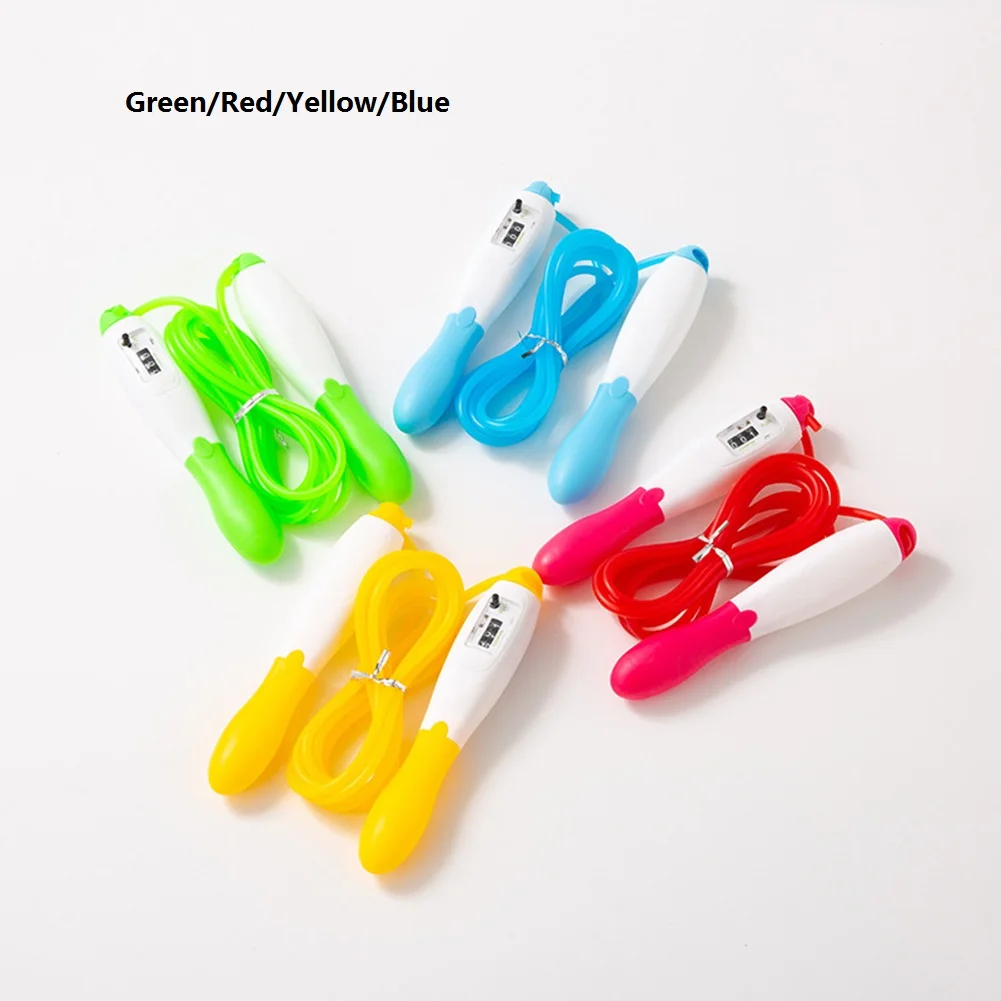 

2.5 Meters Jump Ropes Counter Indoor Fitness Adjustable Counting PVC Skipping Wire Exercise Optional Color Home Practice