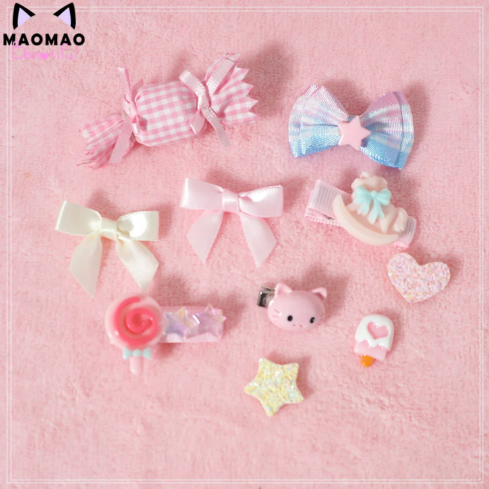 Ручная работа милые красные заколки в форме кошки Ba милая маленькая мама черная