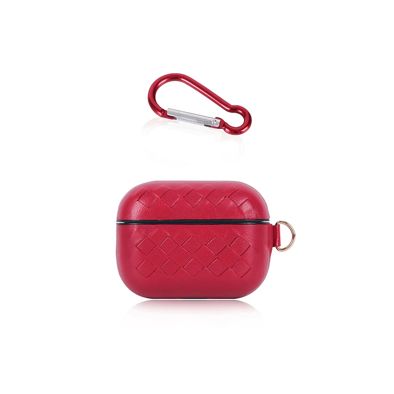 

Genuine Leather Weave Headphone Case Storage Bag Cover for Apple Airpods iPhone Bluetooth Earphone Case Boxes Protective Case