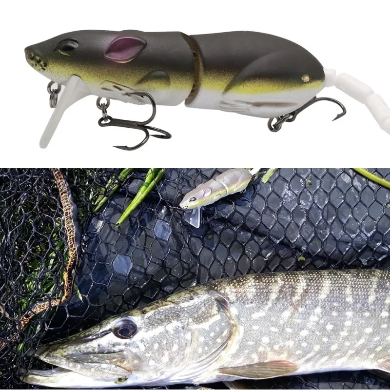 Искусственная рыболовная приманка пластиковая в виде мыши плавающая крыса для