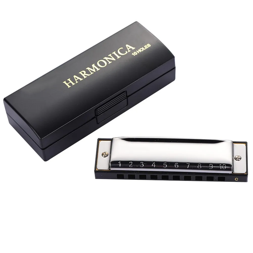 

Easttop Blues Harmonica Easttop Harmonica 10 Holes Blues Mouth Organ Musical Instruments Key Of C Silver T10-B With Box