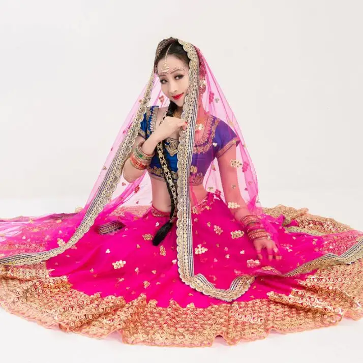 Индийские сари для женщин индийские Lehenga Choli Anna танцевальные костюмы Красивые
