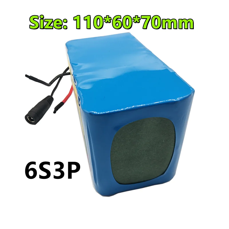 

100% 25,2 V 19800mah 6S3P 18650 25,2 V //- +