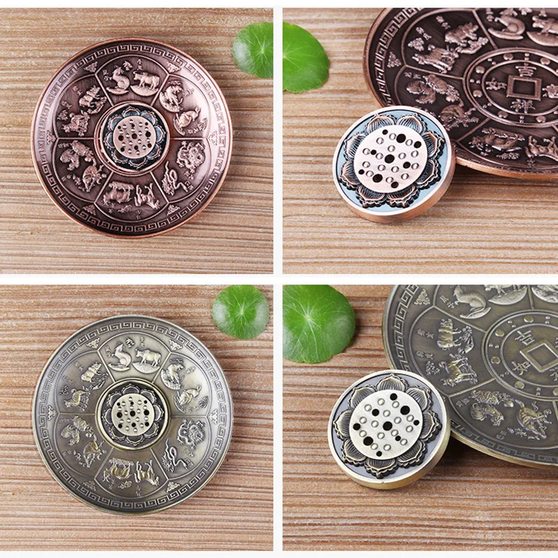 Copper Pure Dragon Incense Burner Holder Chinese Style Round Home Sticks Buddhism Decoration Decor | Дом и сад