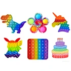 Kawaii Push Spinner pop System Its Bubble фиджет-игрушки динозавр торт на день рождения аутизм особые потребности сенсорная игрушка для снятия стресса