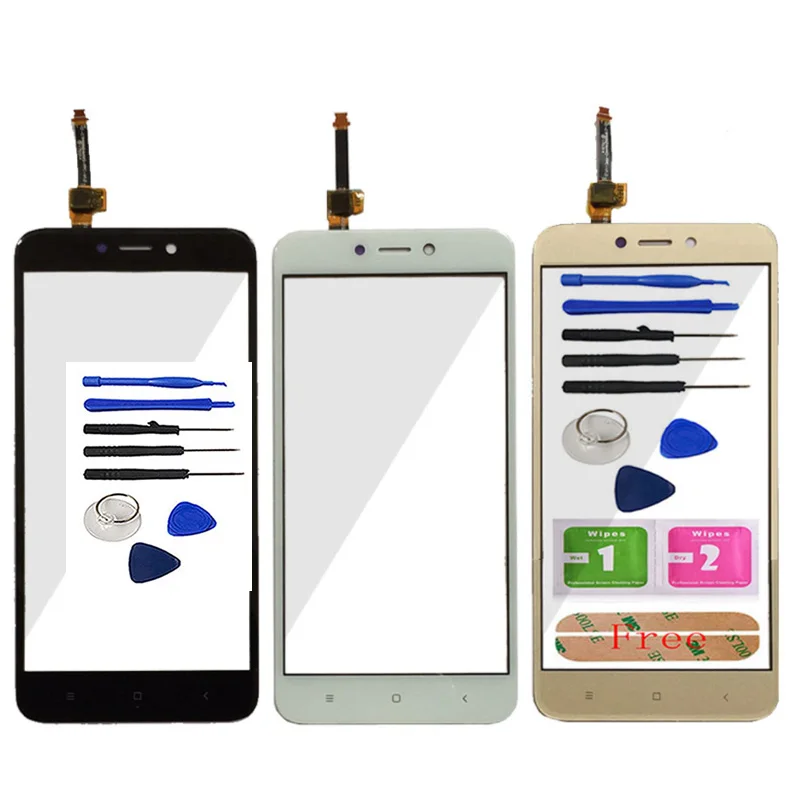 

5.0"Touchscreen For Xiaomi Redmi 4X Touch screen Sensor Front Glass Digitizer replacement Touch Glass Screen with tool