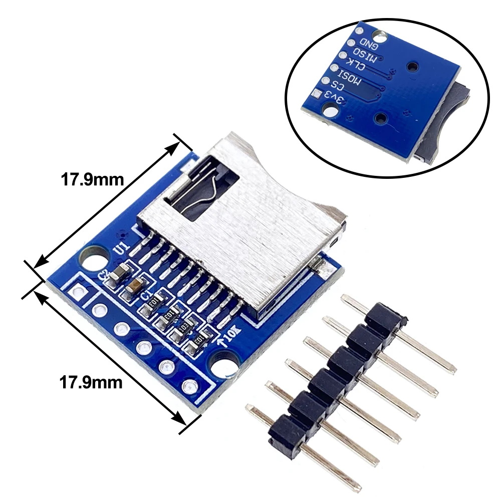 Плата расширения карты памяти Mini Micro SD TF защитный модуль интерфейсы SPI с чипом