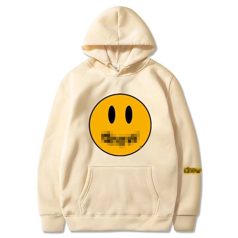 

Fashion Men Hoodie Printed Smiley Face For Men And Women Hip Hop Pullover Winter Fleece Hoodies