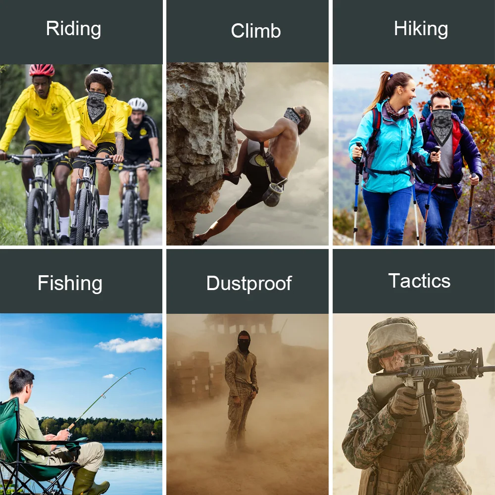 Ветрозащитная полутактическая маска треугольный шарф Спортивная армейская