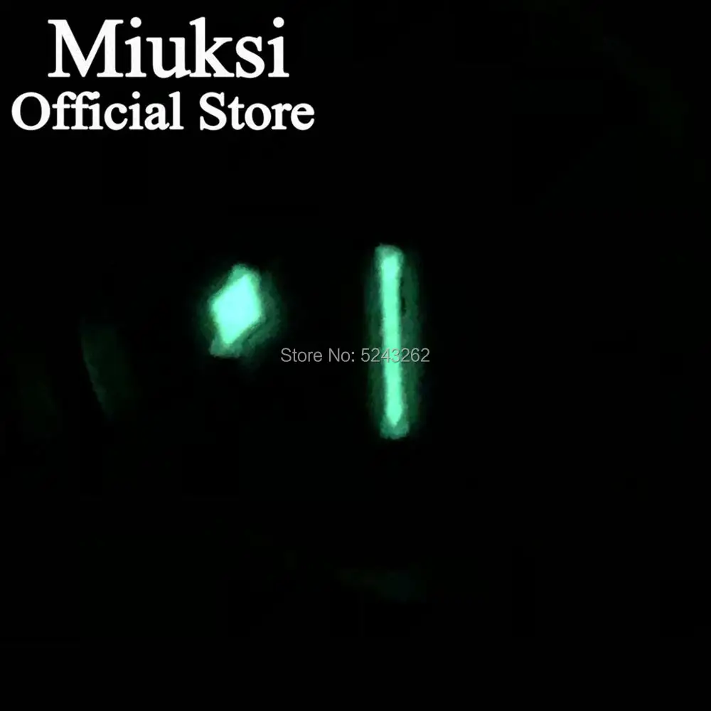 

Miuksi silver watch hands green luminous hands fit Miyota 8215 821A 8205 Mingzhu DG 2813 3804 Seagull 1612 movement