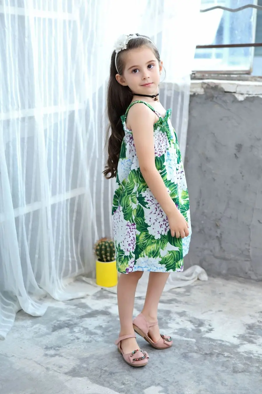 Платье для девочек милая одежда От 2 до 9 лет детское Повседневное платье с