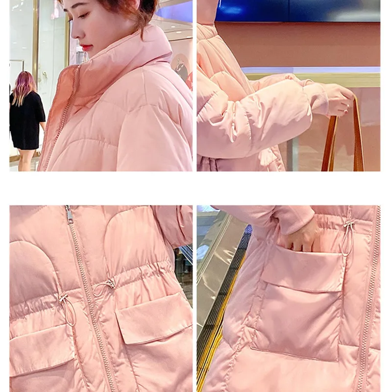 

Oversized Stand collar Parkas Women 2020 Winter New Korean Loose Down cotton Jacket Plus size Warm Female Coat Casual Clothing
