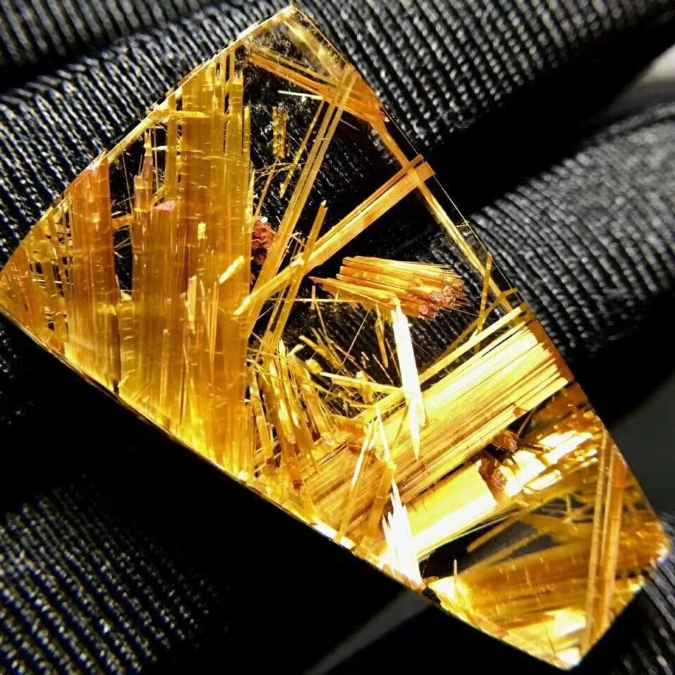 Натуральный Бразильский золотой Rutilated Кварцевый кулон для женщин и мужчин