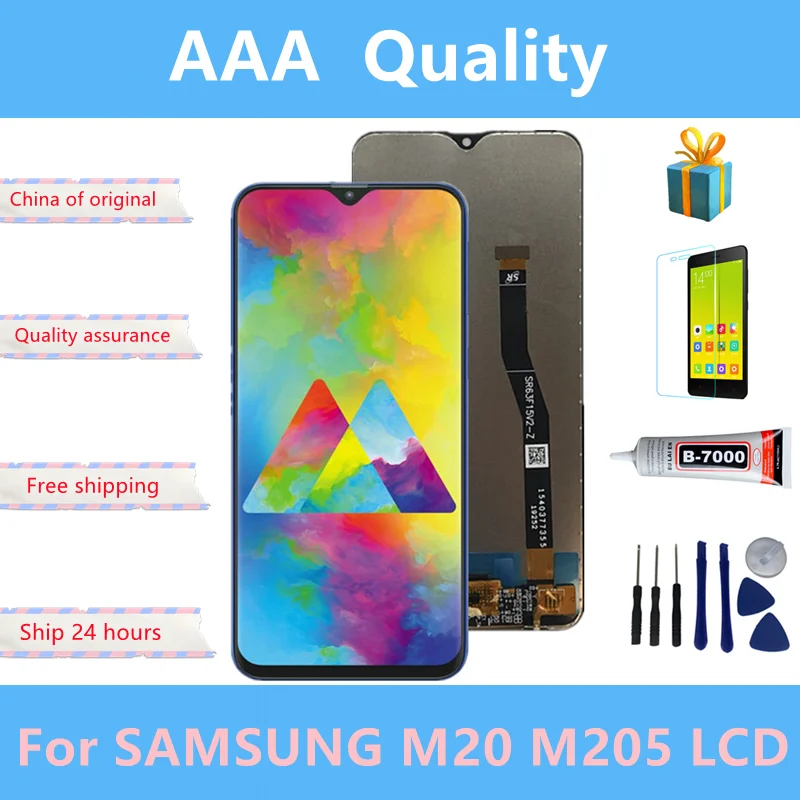 

100% Test for is applicable to Samsung Galaxy Galaxy M20 2019 SM-M205 M205F LCD touch screen digitizer assembly replacement