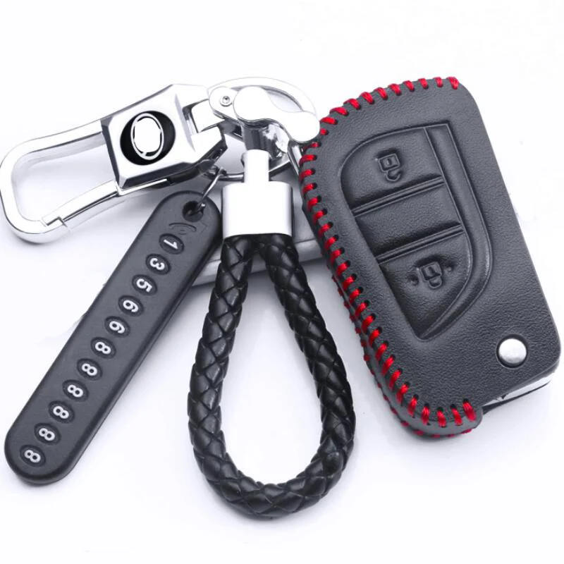 Car Key Case Bag Holder Protective Sleeve Cover For Rav4 Corolla Prius Prado Previa Camry Highlander Mark X Vios Etc. | Автомобили и