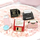 26 букв, принтер, карта памяти, музыкальная CD коробка, USB-полоса для хранения, модная эмалированная брошь для ювелирных изделий на заказ, булавка для рубашки, лацкана, подарок