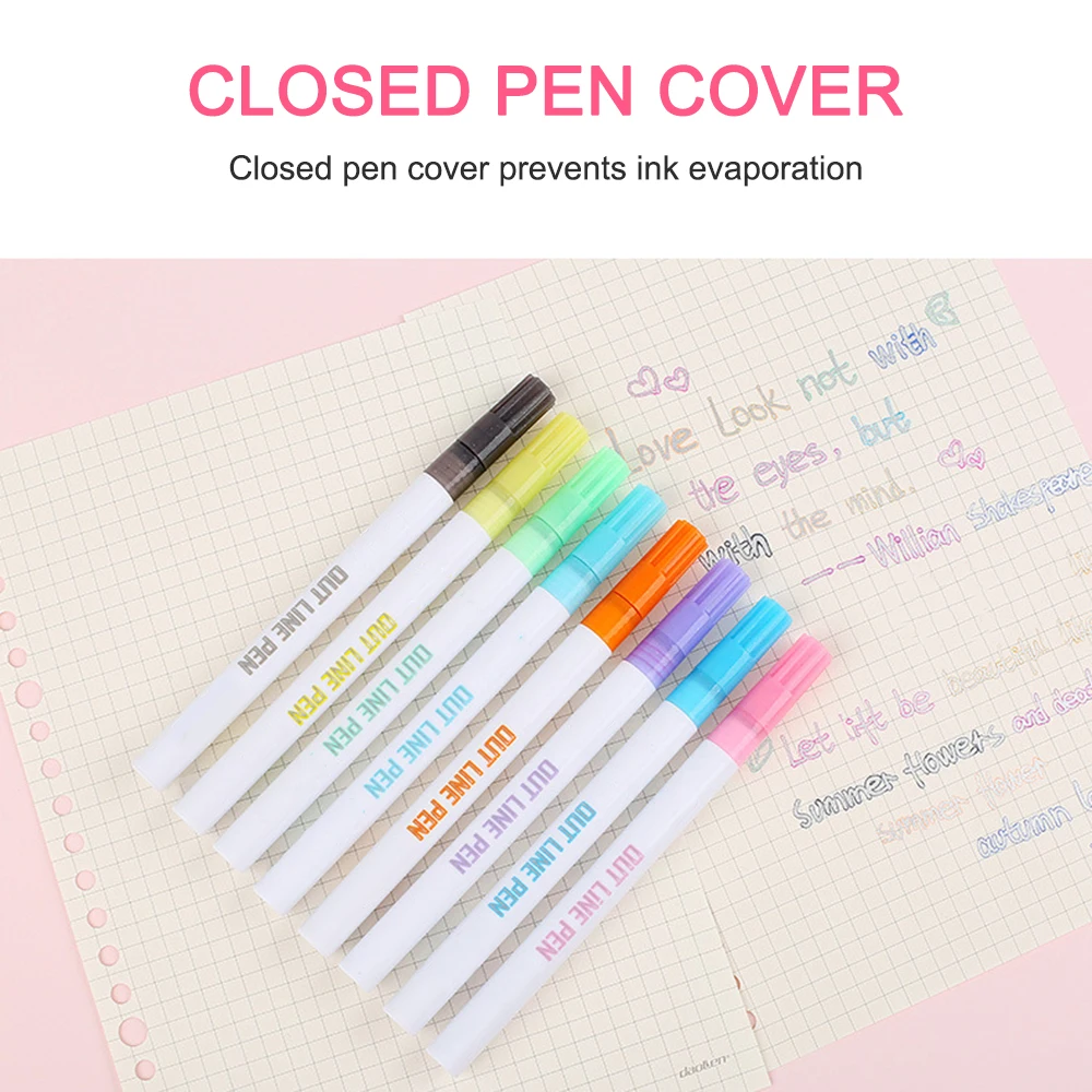 Горячая Распродажа двойной линии для рисования ручка линейных тонкой Лайнер