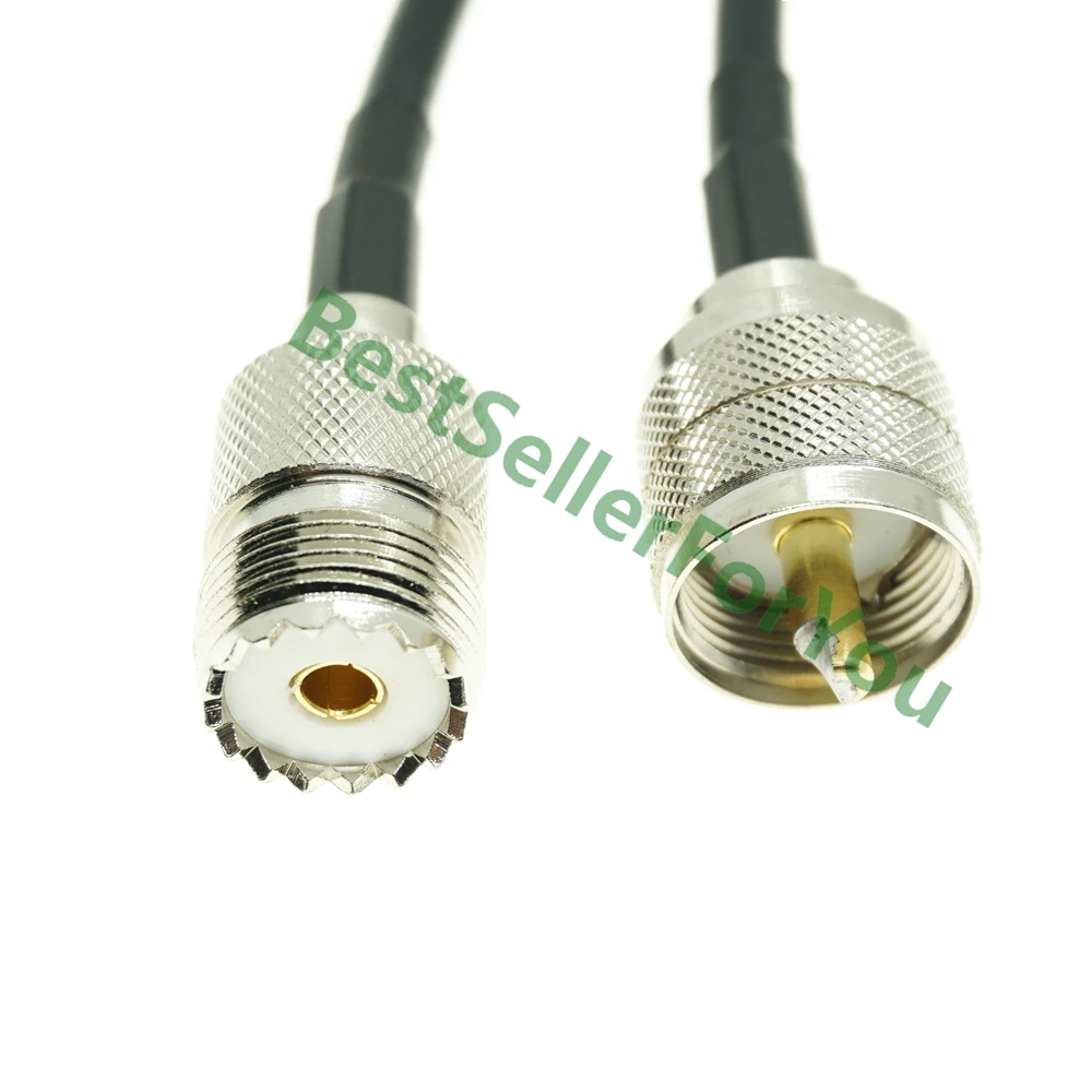 UHF Male PL259 PL 259 To SO239 SO 239 Female WiFi Radio RG58 Jumper Pigtail коаксиальный кабель|Соединители| |