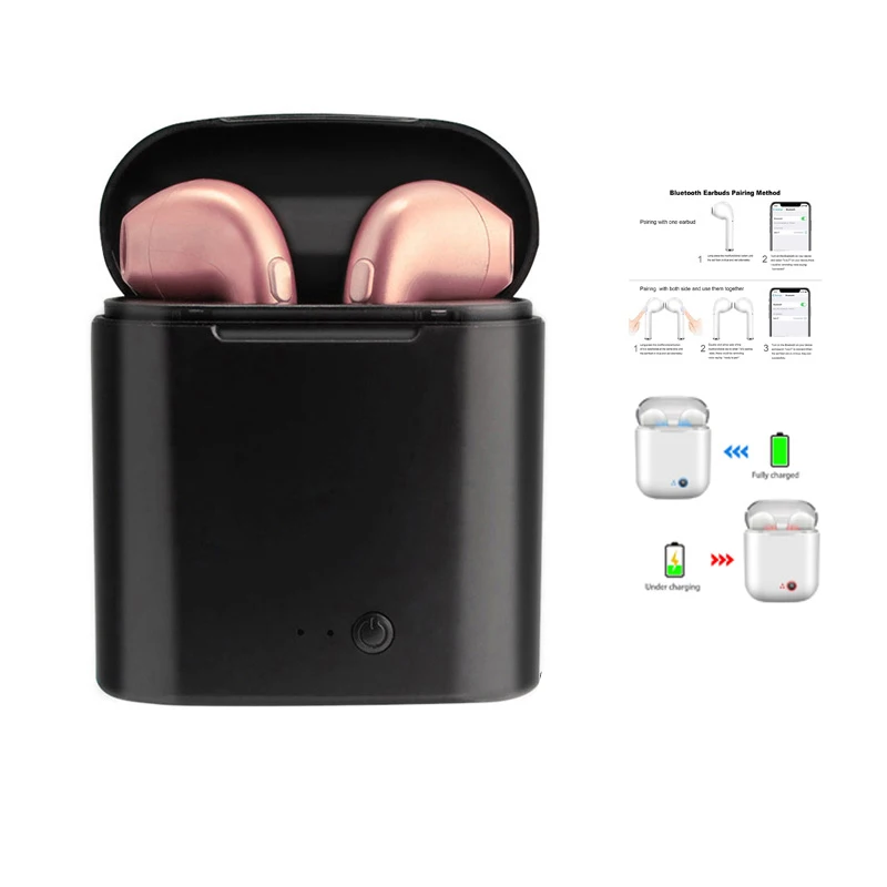 I7 I7s TWS Мини Bluetooth наушники 4 2 Беспроводные с зарядным устройством Автомобильная