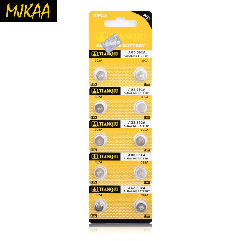 10 шт. AG3 384 392 SR41W SR41 L736 щелочные батарейки для часов игрушки EE6204|Часовые батарейки| |