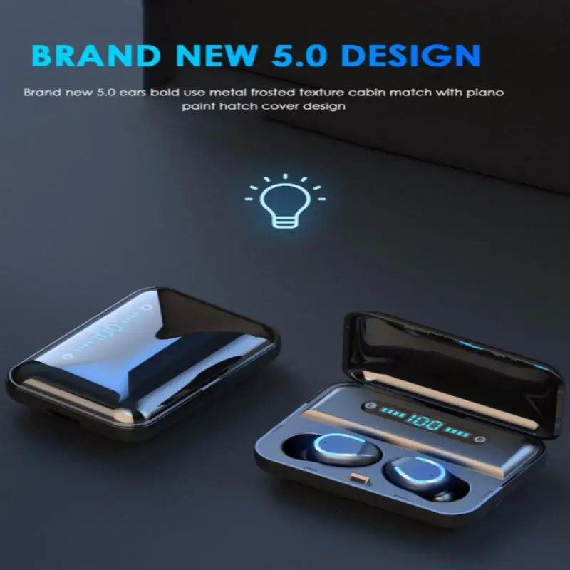 TWS Bluetooth 5.0 Headphones Wireless Earphone 9D Stereo IPX7 Waterproof Earbuds With 2000mAh Charing Case LCD Display Repair |