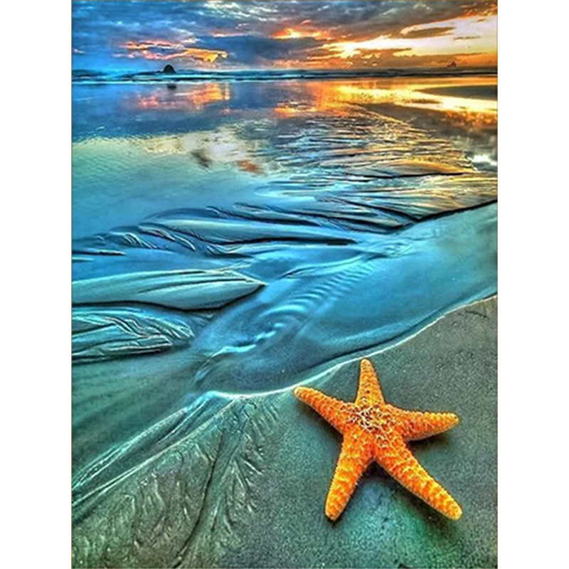 

DIY 5D Diamond Painting Sandbeach Sea Scenery Full Drill Square Round Mosaic Picture Daimond Embroidery Cross Stitch Home Decor