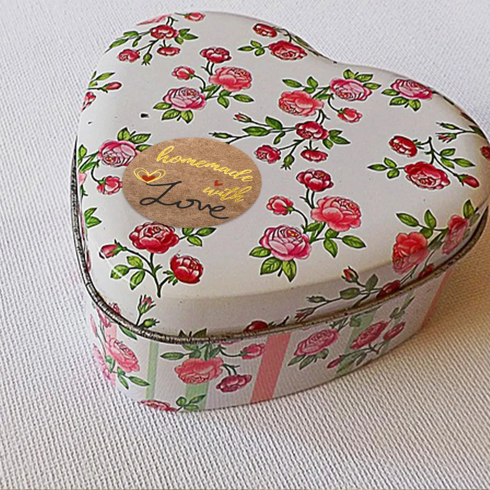 500 шт. наклейки ручной работы из натуральной крафт-бумаги |