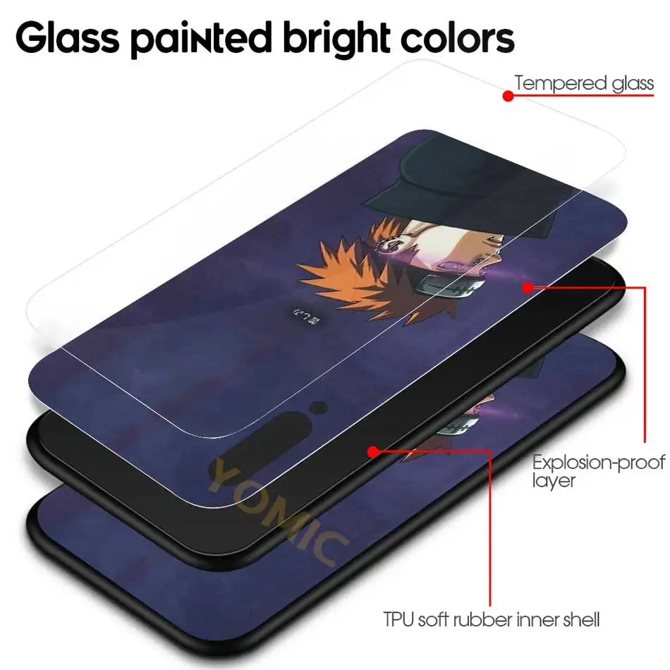 

Naruto Itachi Kakashi Case for Xiaomi Mi Poco X3 NFC Note 10 Lite 9T 10T Pro CC9E for Redmi Note 9S 7 8T 8 9 Glass Phone Cover