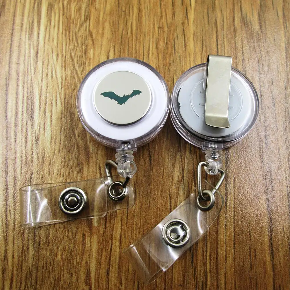 

Flying Bat ID Badge Reel gift for him/her friend family retractable recoil id badge holder work fun