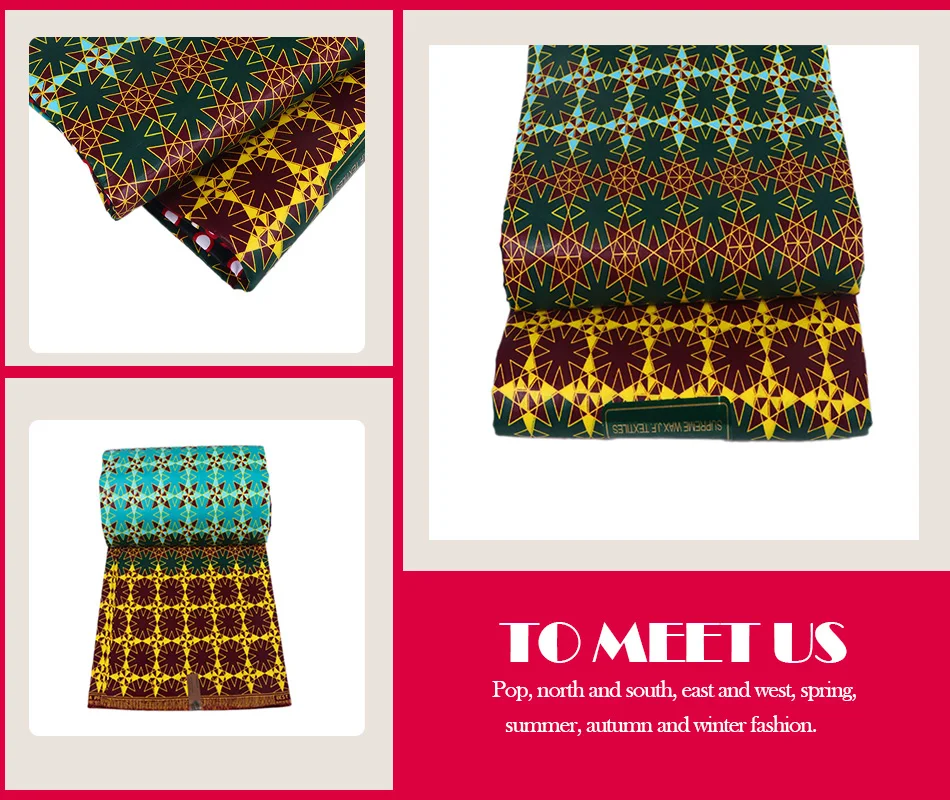 

2021 Ankara Fabric High Quality African Print Fabric Cotton 100% Kids Multi-Color Delicate Pattern Sewing Party Dresses 24FS1072