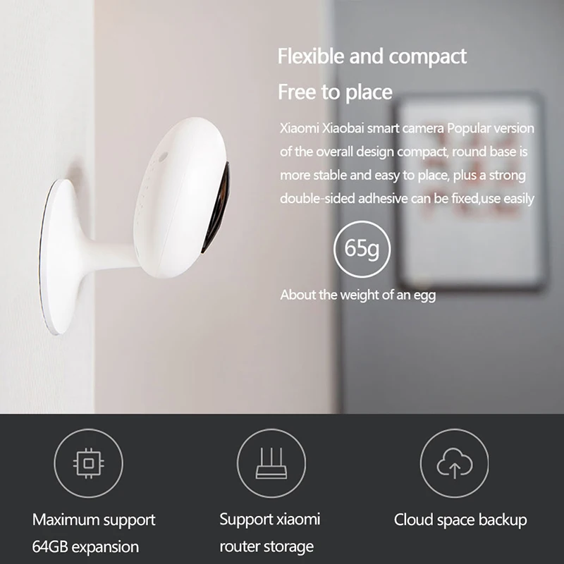 Оригинальная Беспроводная смарт камера Xiaomi Mijia 1080P HD с Wi Fi инфракрасная ночного