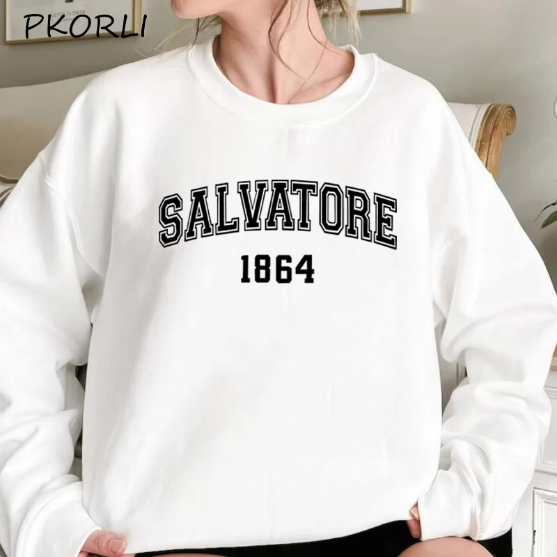 

Salvatore Brothers Crewneck Sweatshirt Women Men Mystic Falls Hoodie Stefan Salvatore Loose Long Sleeve Pullover Sweatshirts
