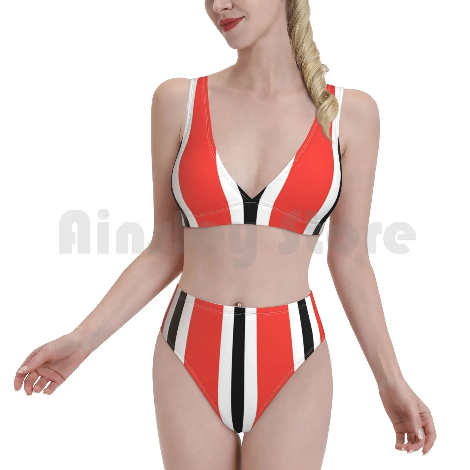 Купальник бикини в полоску для женщин 1 шт. 2 шт.|Купальники| |