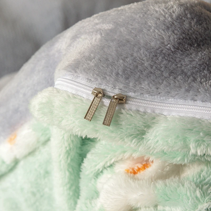 Детское одеяло JUSTCHIC с принтом единорога, радуги и мультяшных девочек, зимнее теплое одеяло из плотного бархата со снежинками, комплект для комфорта в комнате.