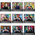 Абстрактное художественное кино волк на стене, постеры, граффити, печать на холсте, картина Леонардо ДиКаприо, картина, декор для домашней комнаты