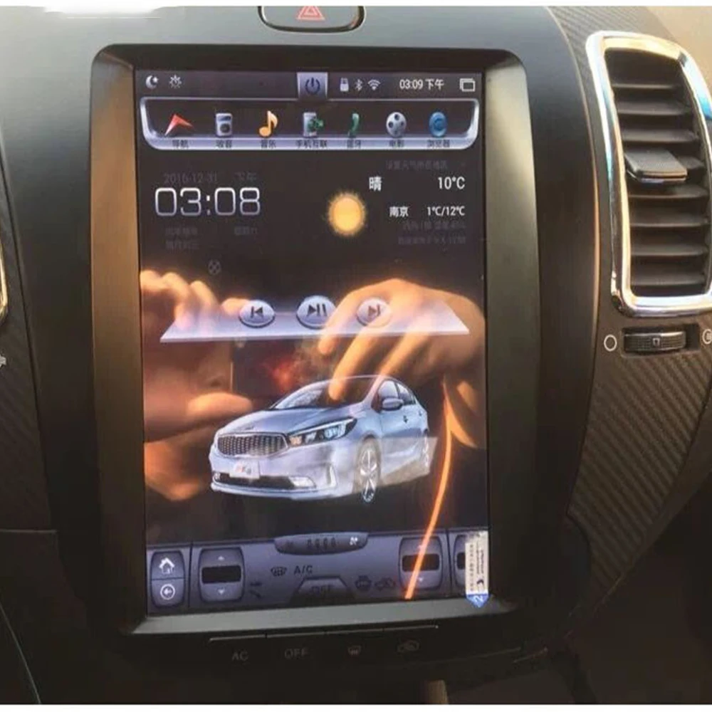 ZJCGO Автомобильный мультимедийный плеер стерео GPS радио навигация NAVI Android Tesla экран