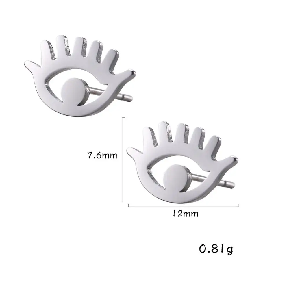Серьги-гвоздики My Shape Eye маленькие серьги из нержавеющей стали 316L милые женские