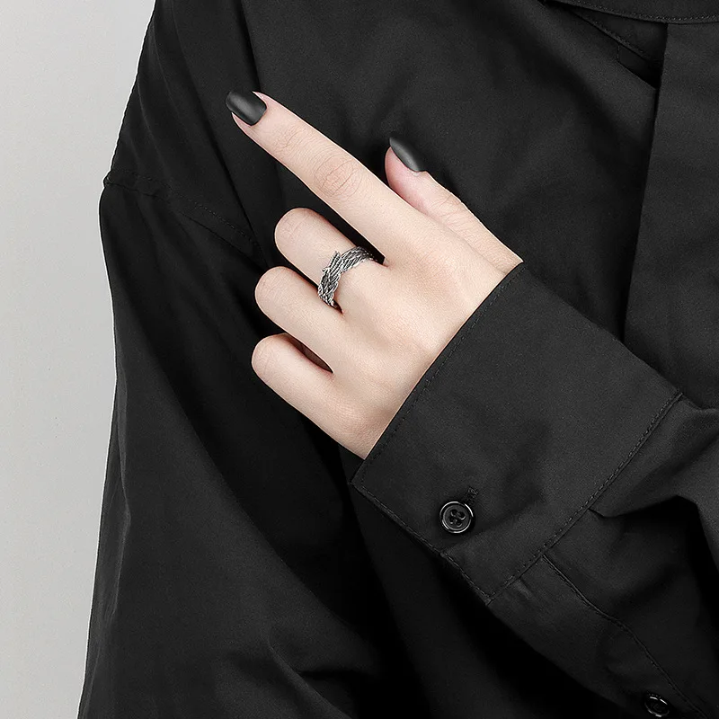 

Jwellery For Women Rings 2021 Teen Girls Couple Gift Vintage Adjustable Ring Fashion Punk Accessories Party Silver Color Trend