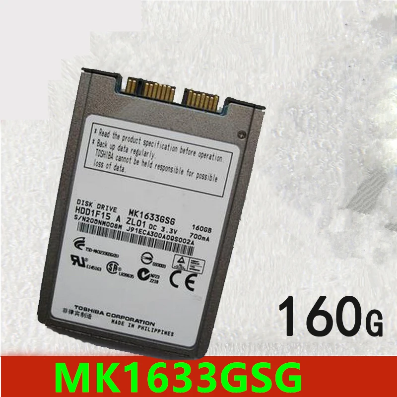 

Оригинальный Новый HDD для Toshiba 160 Гб 1,8 "Micro SATA 2 Мб 4200 об/мин для внутреннего HDD для ноутбука HDD для MK1633GSG MK1633GSGF